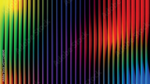 A vibrant spectrum of vertical bands displaying the full range of colors