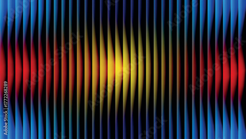 Abstract vibrant colorful wave pattern with gradient and light effects