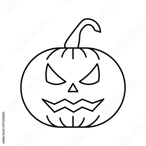 Pumpkin icon, vectors illustration on white background