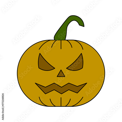 Pumpkin colors icon, vectors illustration on white background