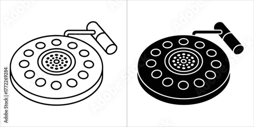 Vintage rotary dial telephone