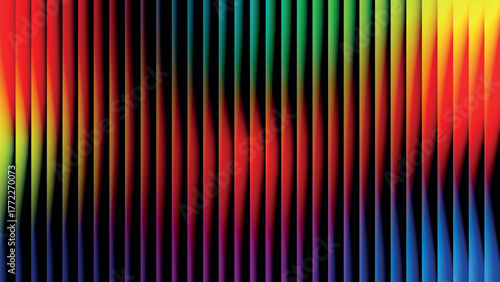 A vibrant spectrum of vertical rainbow stripes with a subtle color blend
