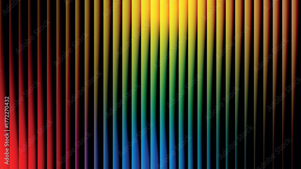 Fototapeta premium A vibrant spectrum of vertical stripes displaying the colors of the rainbow