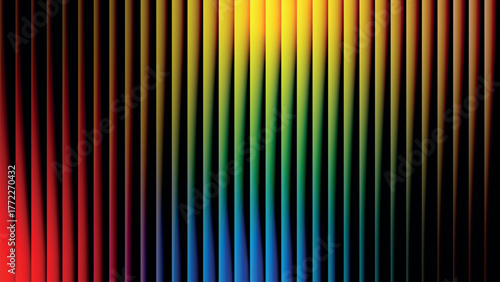 A vibrant spectrum of vertical stripes displaying the colors of the rainbow