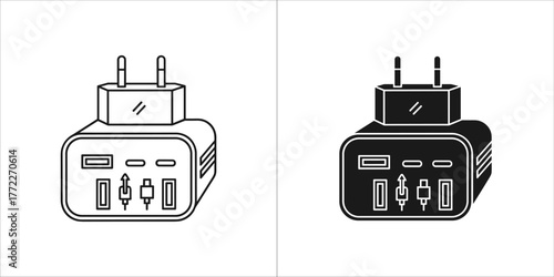 Universal usb charger adapter with multiple ports