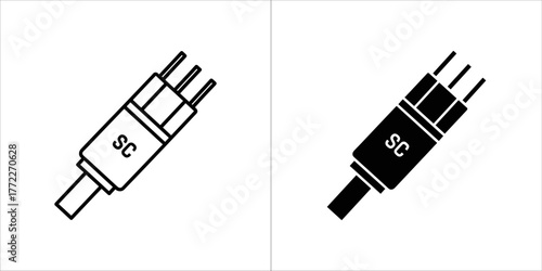 Sc fiber optic connector icon
