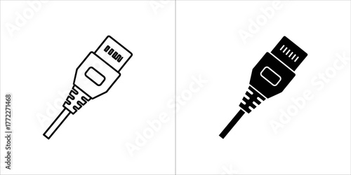 Usb cable connector icon