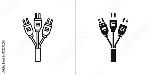 Three rca cables icon