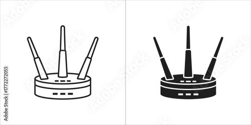 Wireless router with three antennas