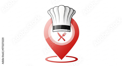 Find local chefs and restaurants near me location based food service chef hat knife and fork icon