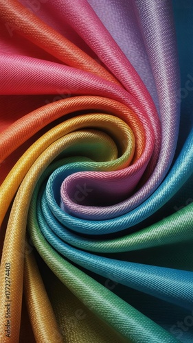 Swirl rainbow fabric