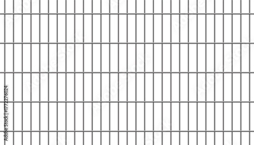 Prison bars isolated on white background. police fence. jail. metal prison cage, crime, prisoner fence. vector iron cage