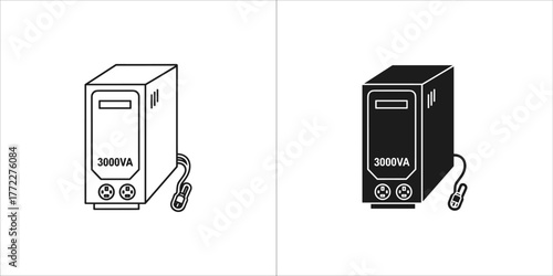 Two uninterruptible power supplies, backup power