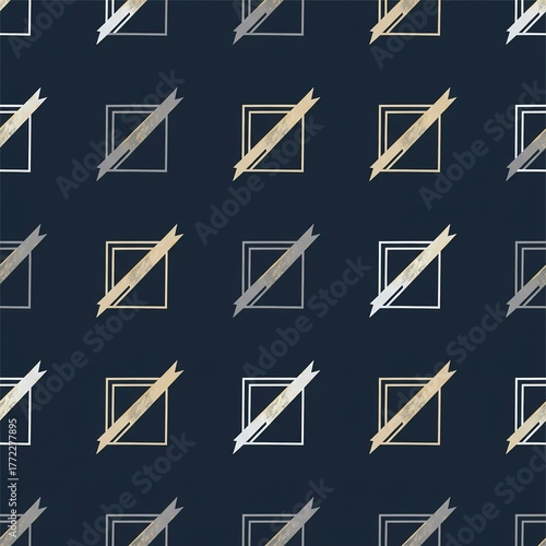 Geometric Seamless Pattern Design Digital Art Abstract Background Modern Aesthetic