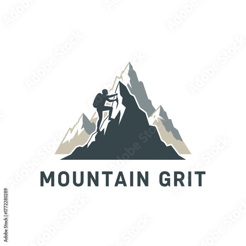 Mountain Grit Hiker and Adventure Logo