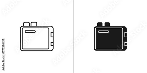 Black line safe icon