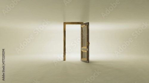 The Open Doorway: An open doorway, ajar with the promise of the unknown. Warm, inviting light streams through, illuminating the path forward, and the opportunity for new possibilities.