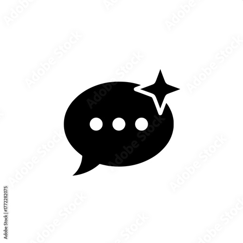 Sparkling Conversation A Chat Bubble Icon with a Touch of Brilliance