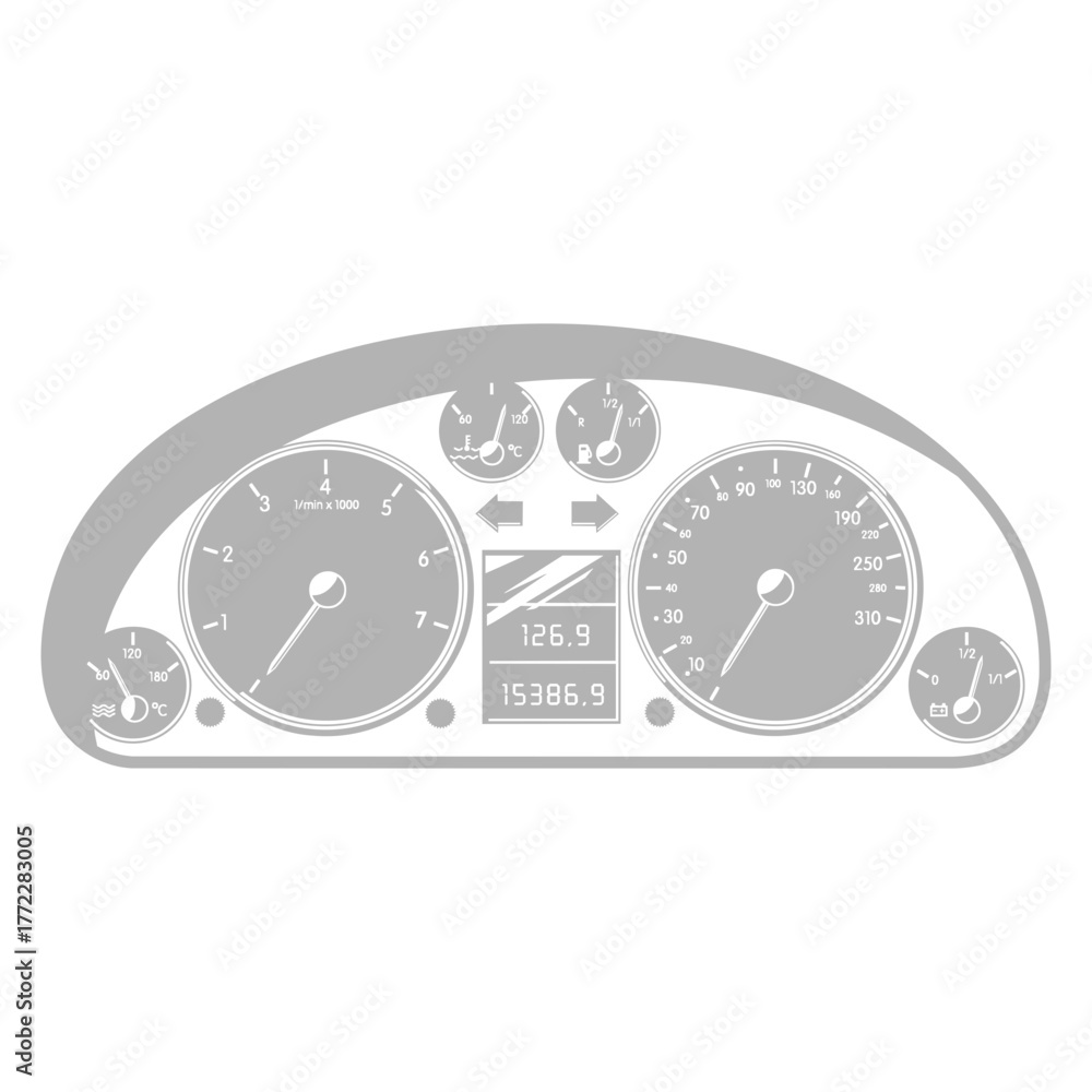 Fototapeta premium Vehicle Instrument Panel
