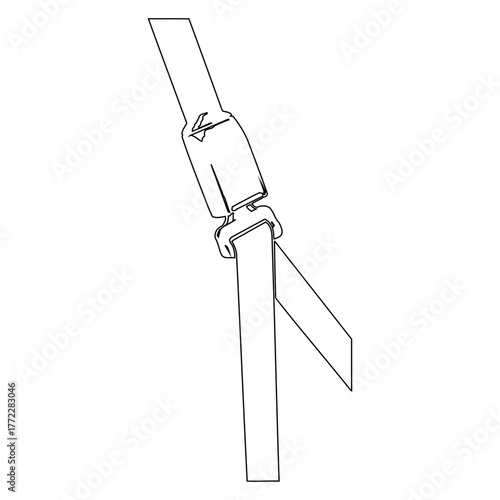 Car seatbelt line art