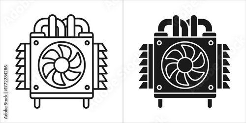 Graphics card icon, video adapter