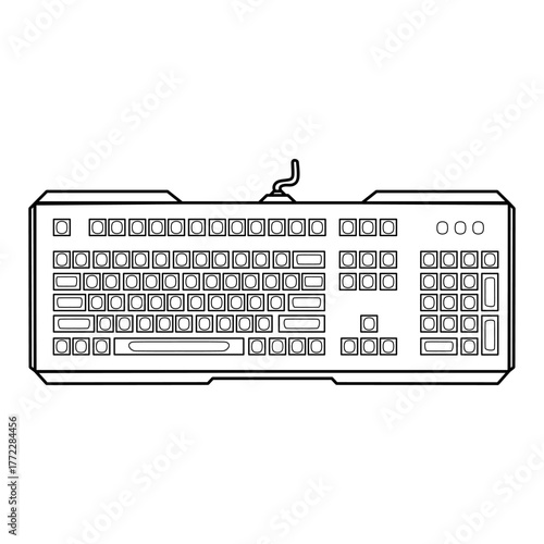 keyboard flat design icon vector good for gaming design