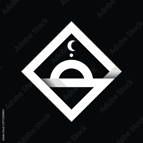 Minimalist Mosque Icon