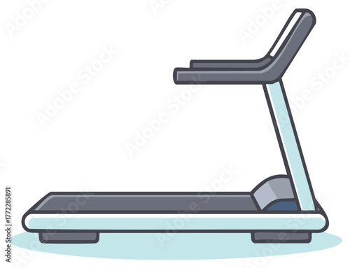 Treadmill Exercise Equipment Cardio Fitness Machine for Running and Walking at Home or Gym Illustration