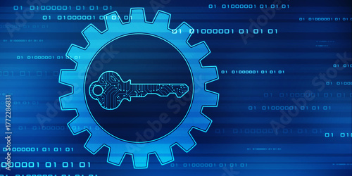 Digital key icon protecting data personal information. Data protection privacy Concept, Information privacy internet technology, Key to success or solution, Cyber Security Concept