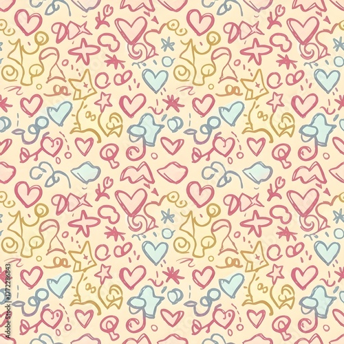 seamless pattern with hearts