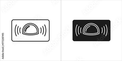 Smart home automation sensor icon in vector format