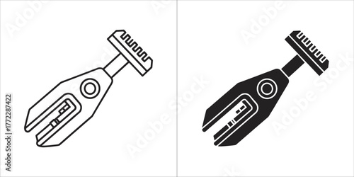 Electric shaver icon in vector format for shaving