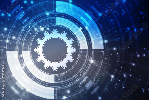 Process management, optimization operation, fix strategy industry, transmission gears wheel, software update status, Cog Gear Wheel on the technology abstract background