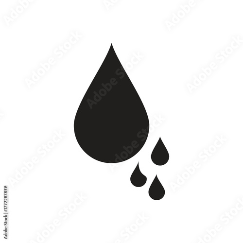 Water drop shape. Blue water drops set. Water or oil drop. Flat style Isolated on white background - stock vector, Set of blue drops, raindrops, splash, sea waves, pouring water, spray icons and pro.