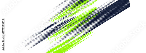 Abstract and Colorful Brush Background with Halftone Effect. Brush Stroke Illustration for Banner, Poster, or Sports Background. Eps10