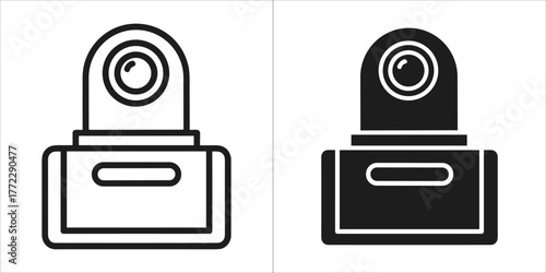 Webcam icon, vector illustration of camera