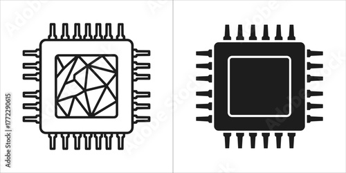 Microchip processor with legs