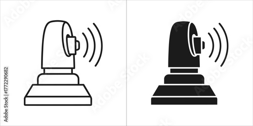 Security camera icon, vector illustration