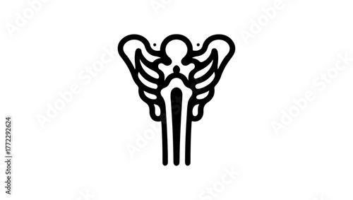 osteoporosis minimal black and white logo vector icon, Orthopedic Svg, Pelvis Svg, Orthopedic Vector, Orthopedic Logo Black And White, Hip Bone Svg, Orthopedic Icon Free, Femur Bone Icon, Hip Bone Ico