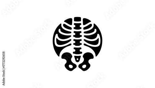 osteoporosis minimal black and white logo vector icon, Orthopedic Svg, Pelvis Svg, Orthopedic Vector, Orthopedic Logo Black And White, Hip Bone Svg, Orthopedic Icon Free, Femur Bone Icon, Hip Bone 