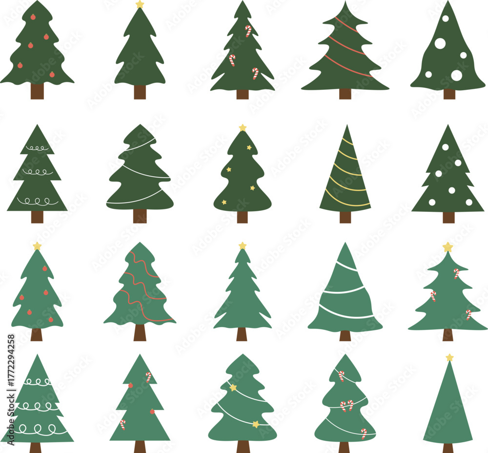 Fototapeta premium Cute Christmas Tree