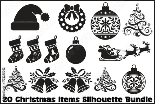 Christmas Silhouette Design Set