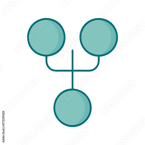 Dual Circle Tree Icon for Web and Graphic Design