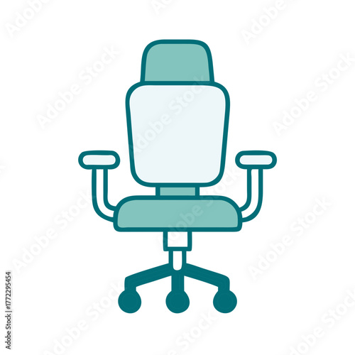 Executive Office Chair with Arms Icon for Web and Graphic Design