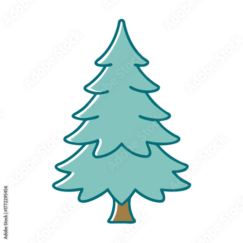Evergreen Conifer Tree Icon for Web and Graphic Design