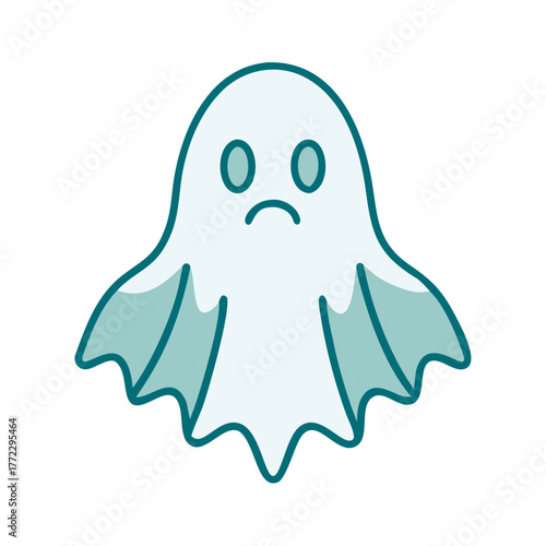 Floating Draped Ghost Icon for Web and Graphic Design