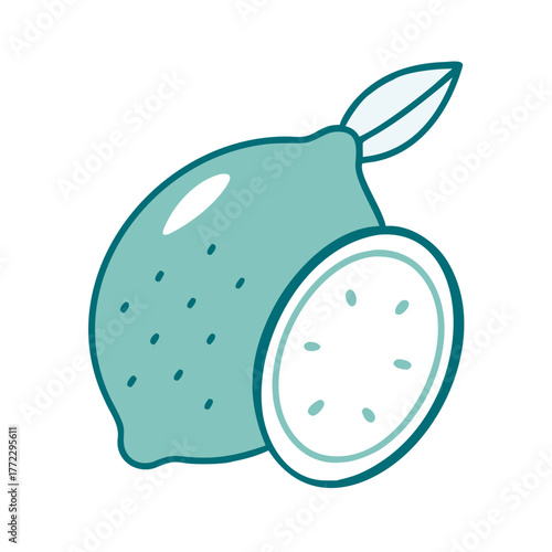 Lemon or Citrus Fruit Icon for Web and Graphic Design