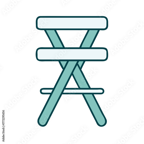 Minimal Wooden Desk Chair Icon for Web and Graphic Design