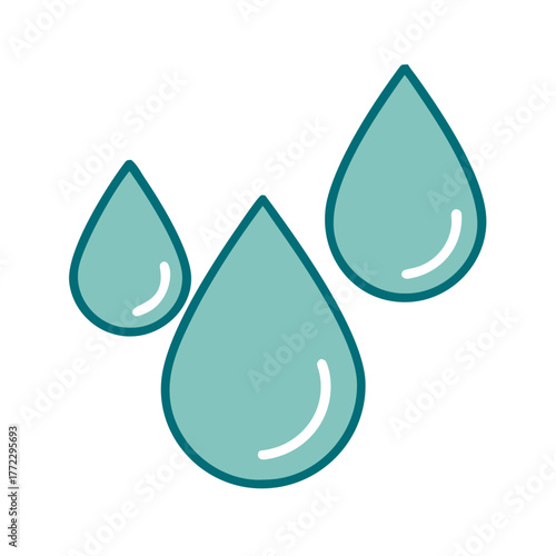 Oil Drops Icon for Web and Graphic Design