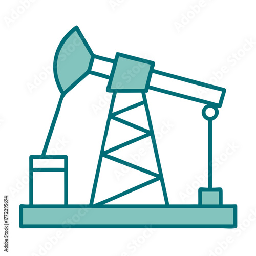 Oil Drilling Rig Icon for Web and Graphic Design